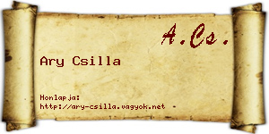 Ary Csilla névjegykártya